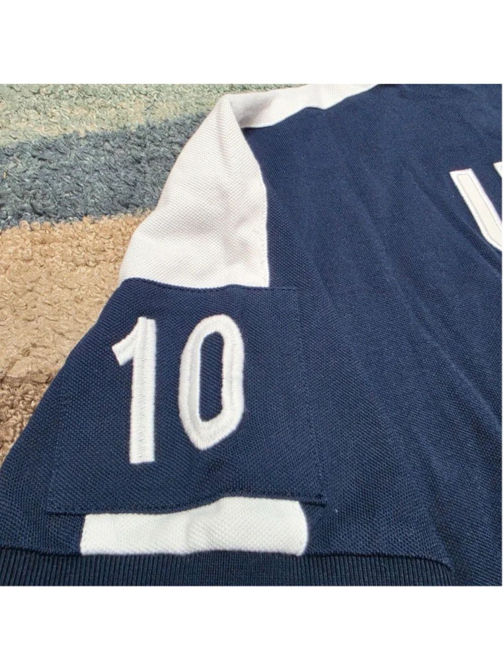 Polo Ralph Lauren USA Big Pony Polo Shirt XL Navy White Slim Fit